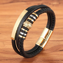 Load image into Gallery viewer, Multi-layer Leather Stainless Steel
