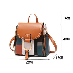 Women PU Leather Backpacks Female