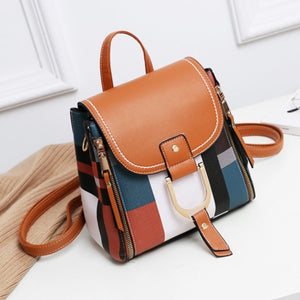 Women PU Leather Backpacks Female