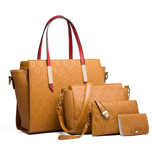 Women Bag Top-Handle Bags Handbags 4pcs/set Fashion