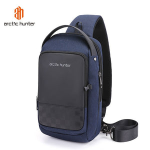 USB Waterproof Men Chest Bag