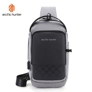 USB Waterproof Men Chest Bag