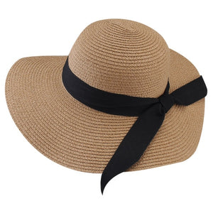 Summer Beach Hat Women Large Straw Hat Big Brim Sun Hats