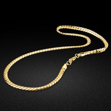 Load image into Gallery viewer, Silver Men&#39;s Necklace Gold Chain Size 50-56 cm
