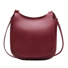 Load image into Gallery viewer, Women Fashion Wide Solid Color Shoulder Handbags Female Simple PU Leather
