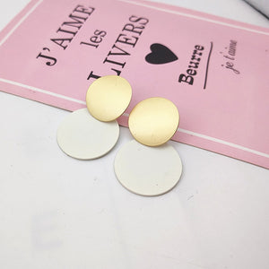 Fashion Round Shell Pendant Earrings drop