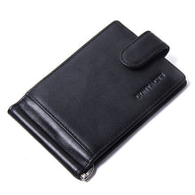 Load image into Gallery viewer, leather money clip men card wallet
