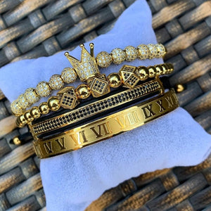 Luxury Roman Royal Crown Charm Bracelet Men Fashion 2021