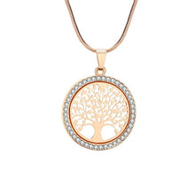 Load image into Gallery viewer, Crystal Round Small Pendant Necklace Gold Silver Color Bijoux Collier Elegant Women
