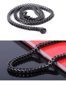 necklace mens black stainless steel  jewelry