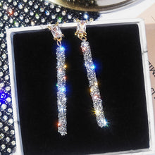 Load image into Gallery viewer, silver earring crystal
