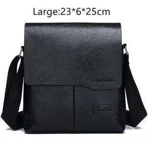 Man Messenger Bag 2 Set Men Leather Shoulder Bags Business