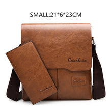 Load image into Gallery viewer, Man Messenger Bag 2 Set Men Leather Shoulder Bags Business
