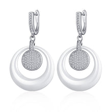 Load image into Gallery viewer, Luxury Black White Ceramic Earrings
