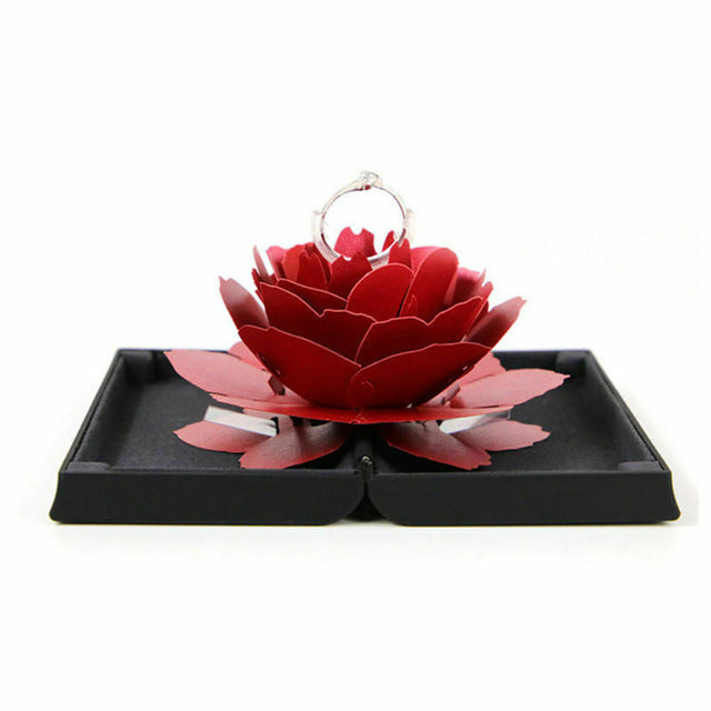 3D Pop Up Rose Ring Box