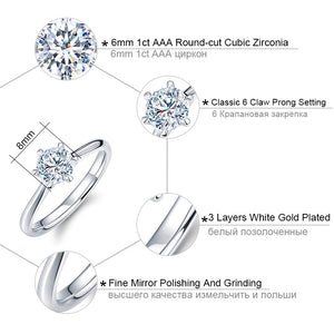 Gold Color Crystal Wedding Ring for Women