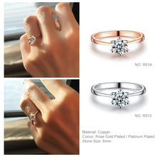 Load image into Gallery viewer, Gold Color Crystal Wedding Ring for Women
