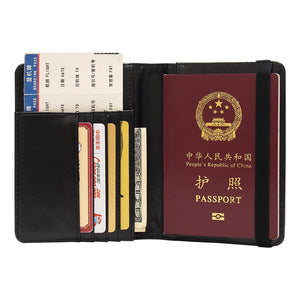 USA America RFID Passport Covers Holder Women Men Business PU Leather ID Bank Card Storage