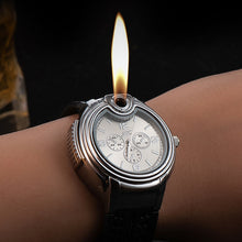 Load image into Gallery viewer, Watch Style Metal Open Flame Lighter Creative Men&#39;s Sports
