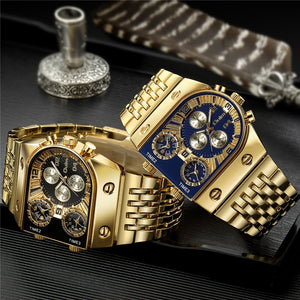 2021  Watches Men Military Waterproof Wristwatch Luxury Gold Stainless Steel