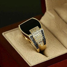 Load image into Gallery viewer, Men&#39;s Ring Punk Rock Smooth Titanium Steel Square Ring
