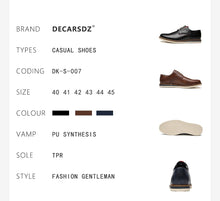 Load image into Gallery viewer, Fashion Shoes Men Brand Design Lace-Up Men Casual Shoes Man Popular Quality Office Leisure Footwear
