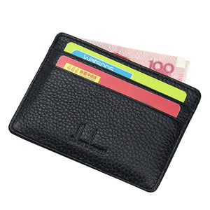 Ultra-thin Card Holder Mini wallets small Cow Leather