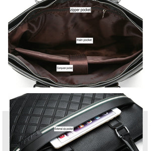 business genuine leather laptop bag